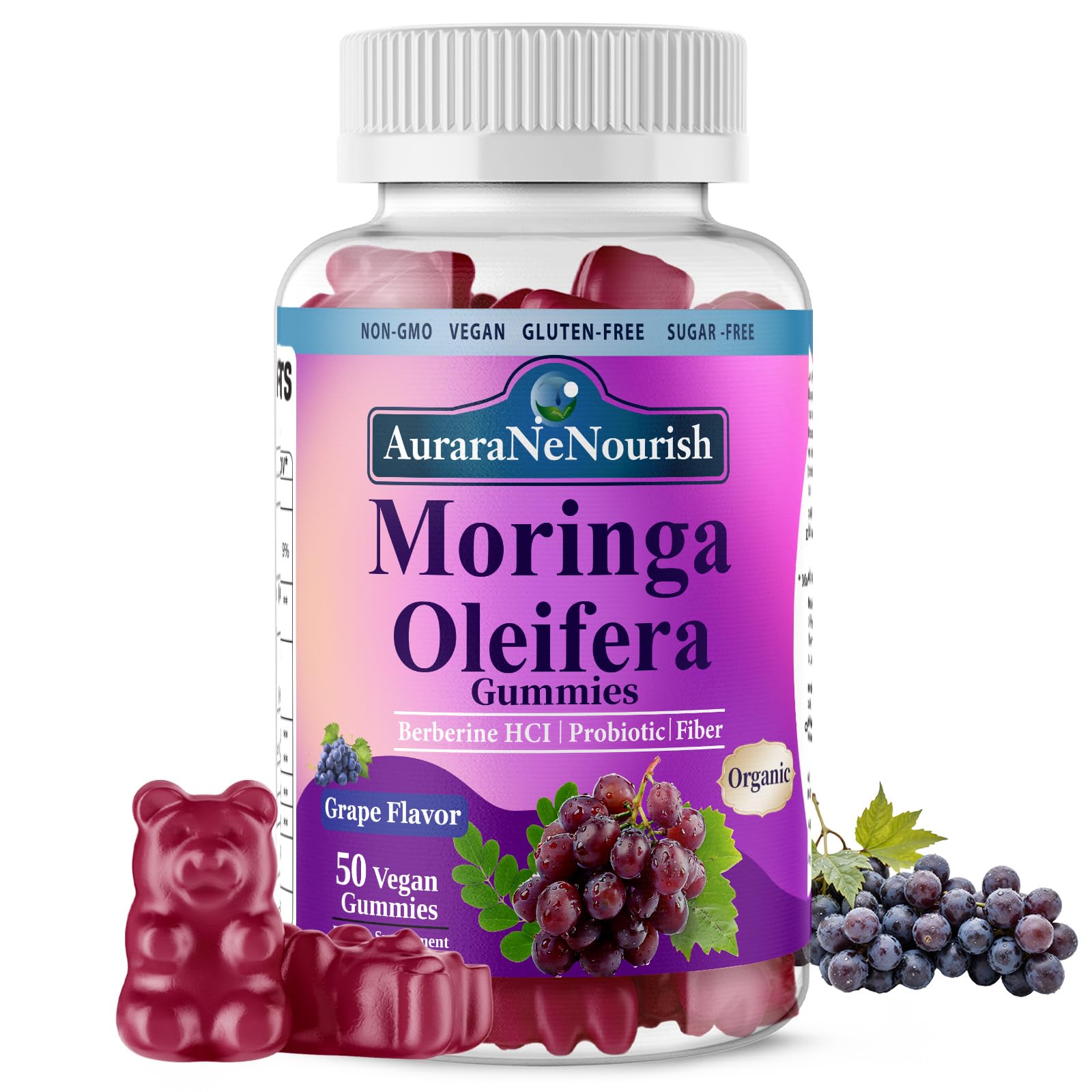 Amazon.com: AuraraNeNourish Organic Moringa Oleifera Gummies for